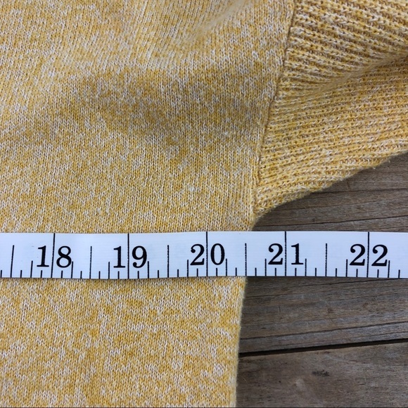 AEO mustard yellow v-neck long high low sweater, S - Picture 9 of 11